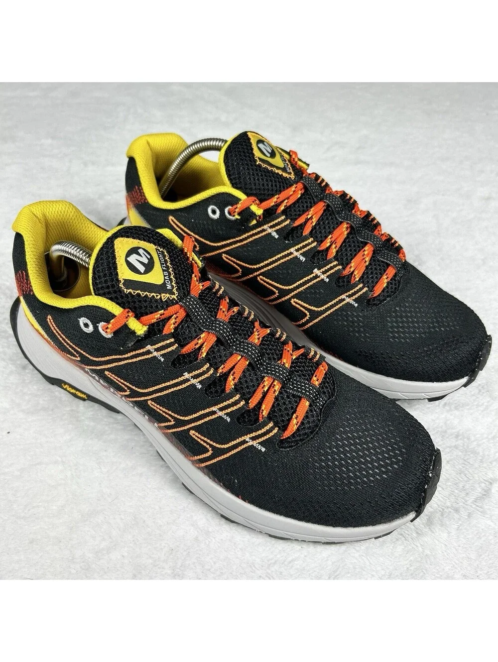 Merrell Moab Flight Trail Running Shoes Mens Size 10.5 Black/Sulphur J067531 New